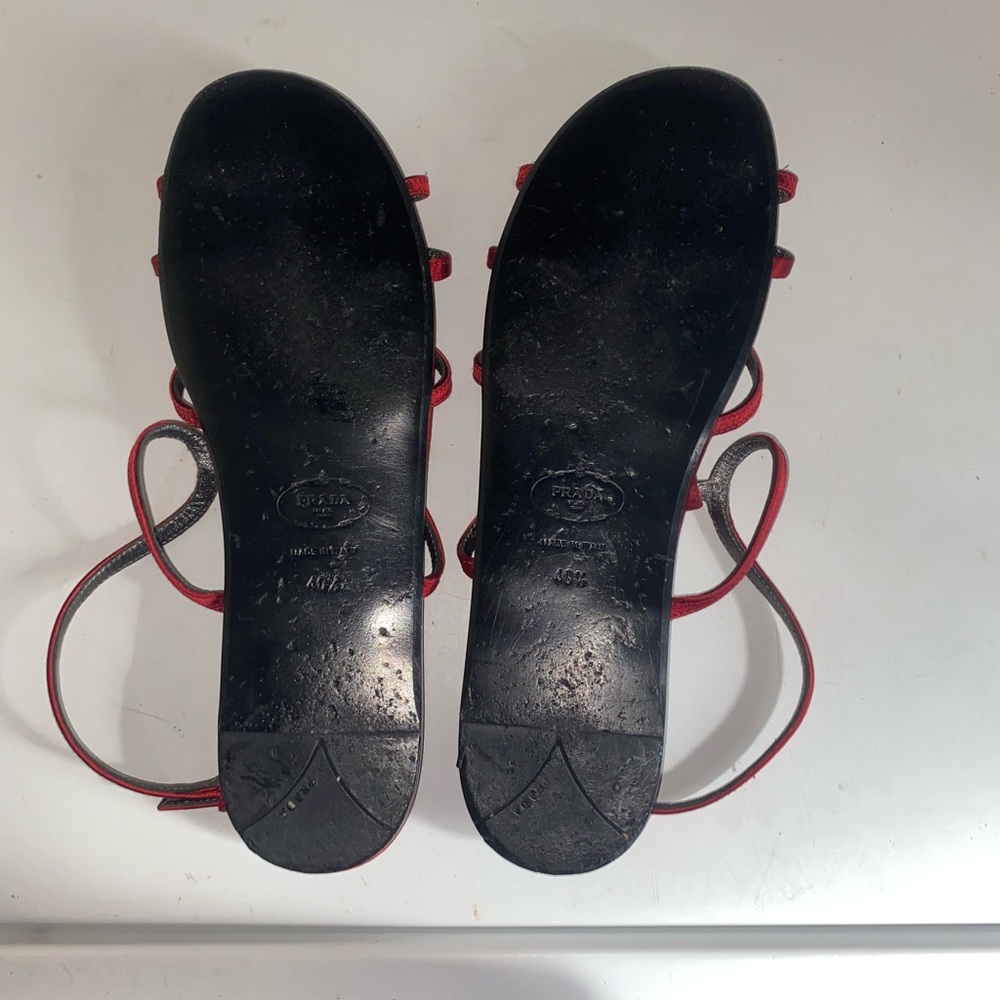 Selling red Prada sandals